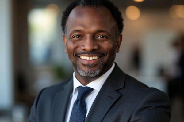 African American man in a suit.